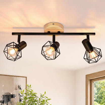 ZMH LED Deckenstrahler 1-4 Flammig Deckenlampe Schwarz Deckenleuchte