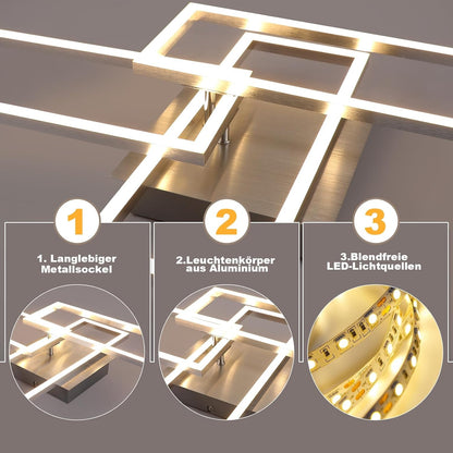 ZMH LED Deckenlampe Wohnzimmer Deckenleuchte: 36W Wohnzimmerlampe mit