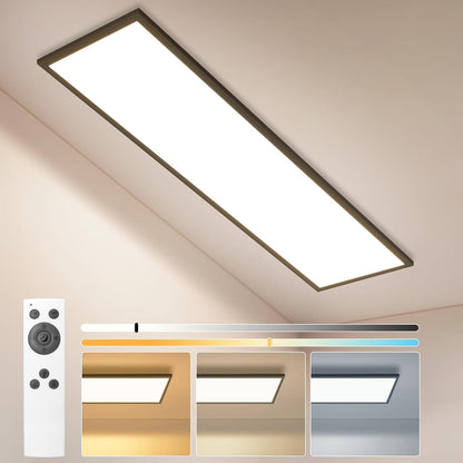 ZMH  LED Deckenleuchte 100x25cm-120x30cm Deckenlampe Panel Stufenlos Dimmbar Weiß