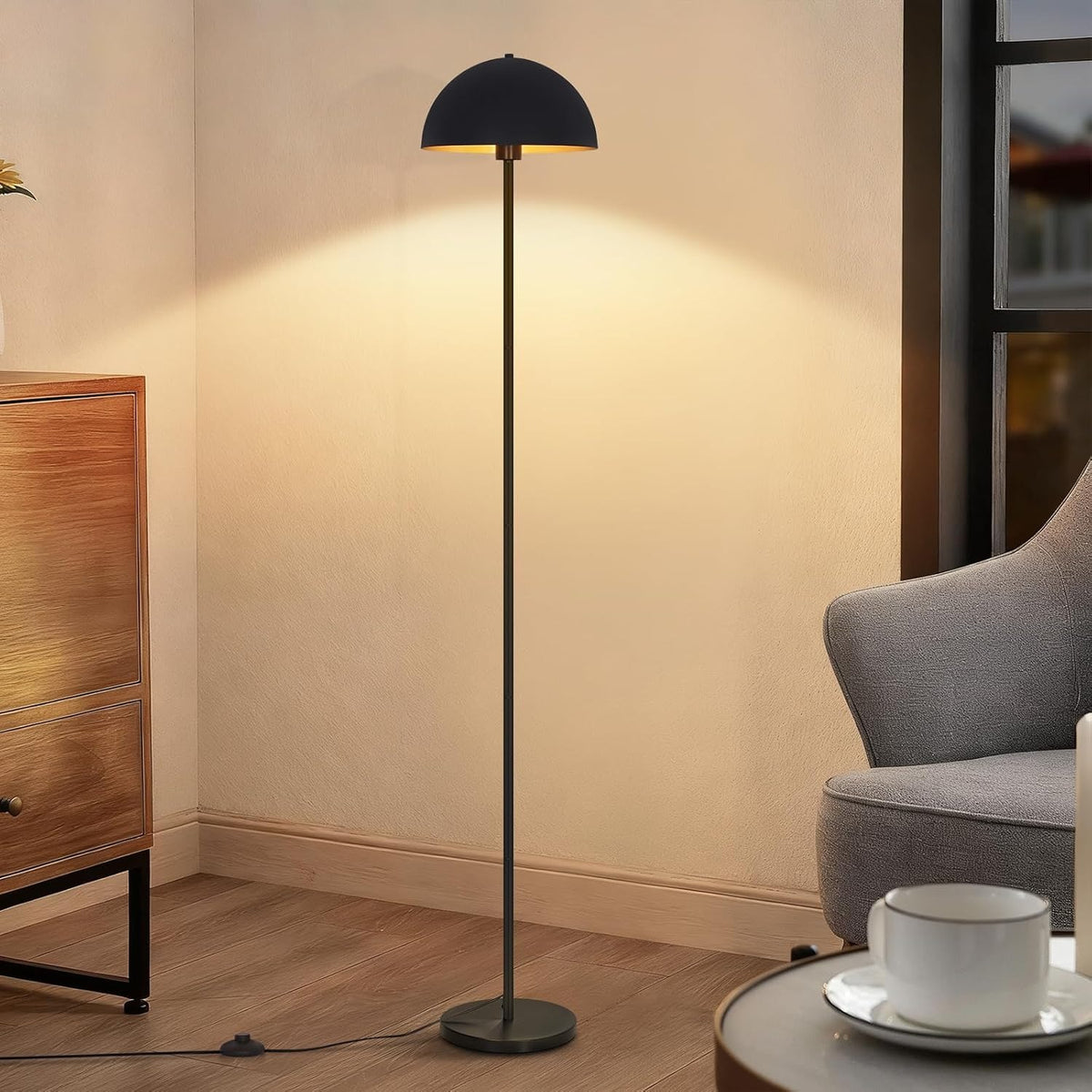 ZMH Stehlampe Bodenlampe für Wohnzimmer, Metall Stehleuchte modern 170 cm