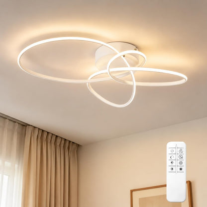 ZMH LED Deckenlampe Schlafzimmer Deckenleuchte 24W Modern Küchenlampe Weiß