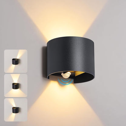 ZMH LED Aussenlampe mit Bewegungsmelder 4 Stück Außenwandleuchte 3000K