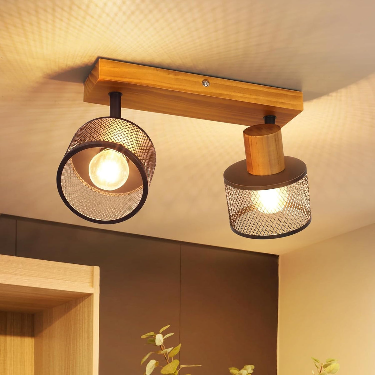 ZMH Deckenstrahler 4-1 Flammig Deckenlampe Vintage Spots Deckenleuchte Küche