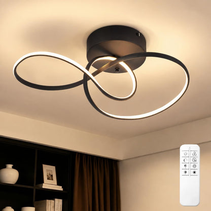 ZMH LED Deckenlampe Schlafzimmer Deckenleuchte 24W Modern Küchenlampe Weiß