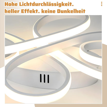 ZMH LED Deckenlampe 30W Weiß 3000K Warmweiß Wohnzimmerlampe Küchenlampe