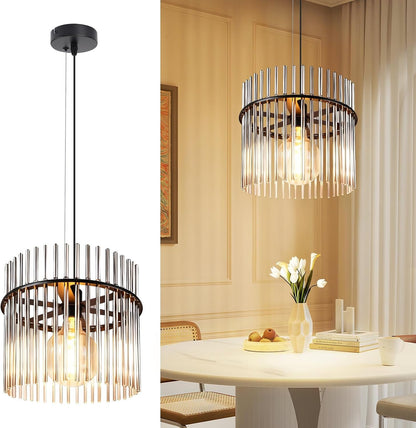 ZMH Hängelampe 5 Flammig Pendelleuchte Glas Hängeleuchte Modern