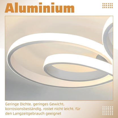 ZMH LED Deckenlampe 30W Weiß 3000K Warmweiß Wohnzimmerlampe Küchenlampe
