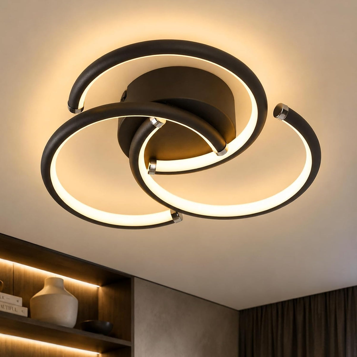ZMH Deckenlampe Küche LED Deckenleuchte 24W 3000K Schlafzimmerlampe