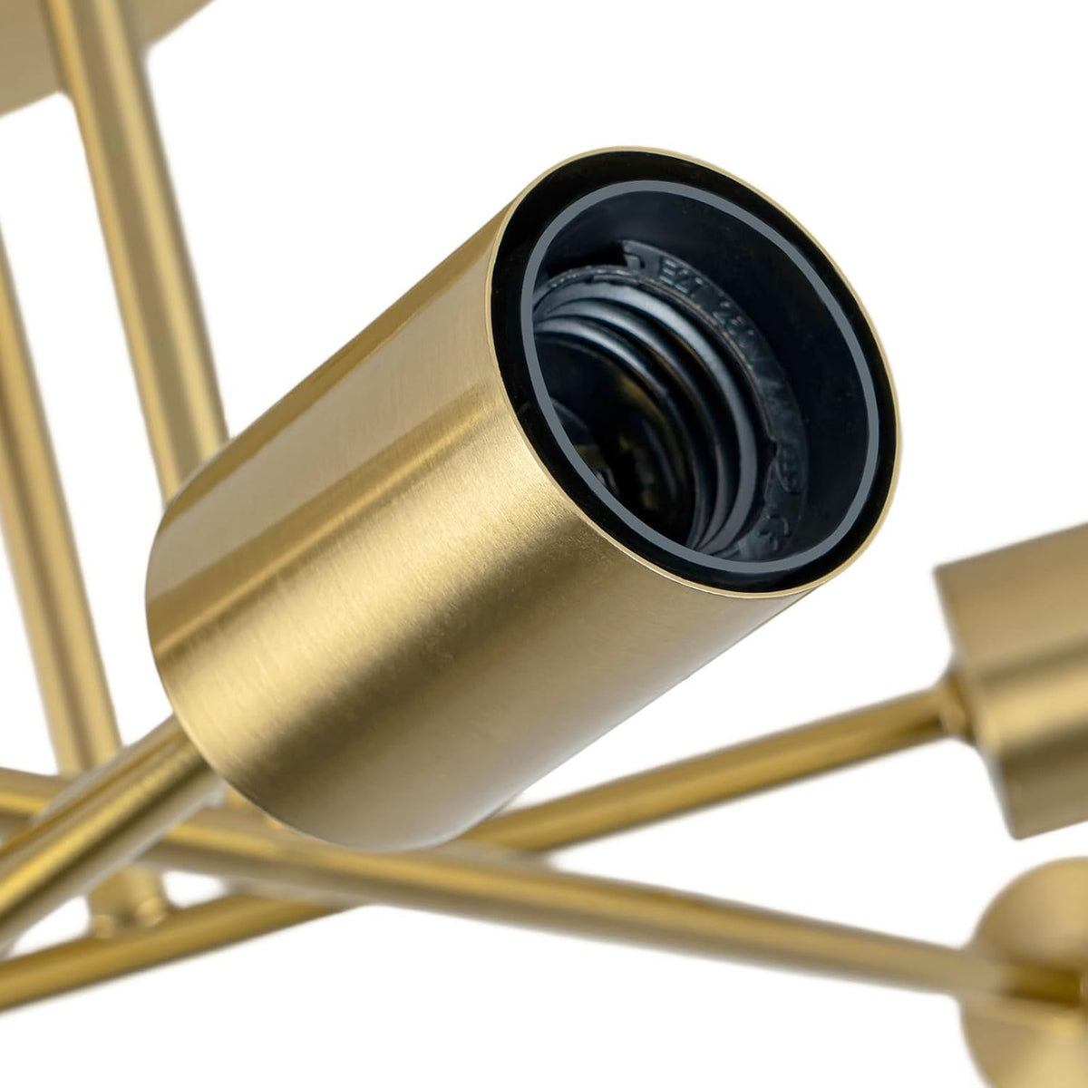 ZMH Deckenlampe Vintage Deckenleuchte E27 - Gold 6 Flammig Flurlampe