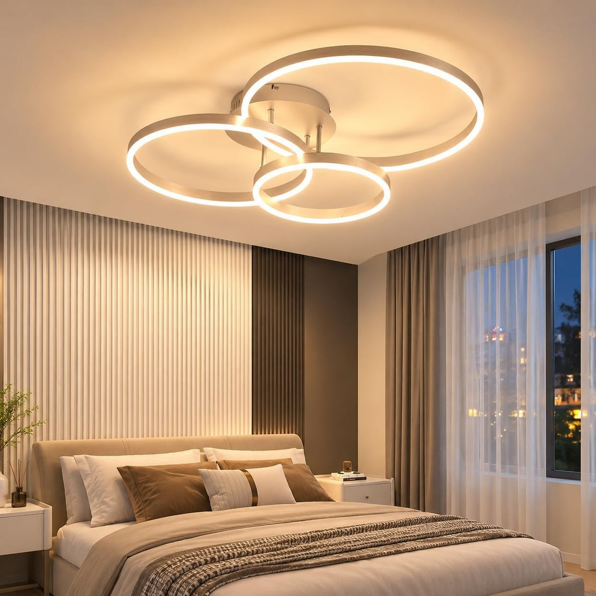 ZMH Deckenlampe LED Deckenleuchte Wohnzimmer 74W Wohnzimmerlampe dimmbar
