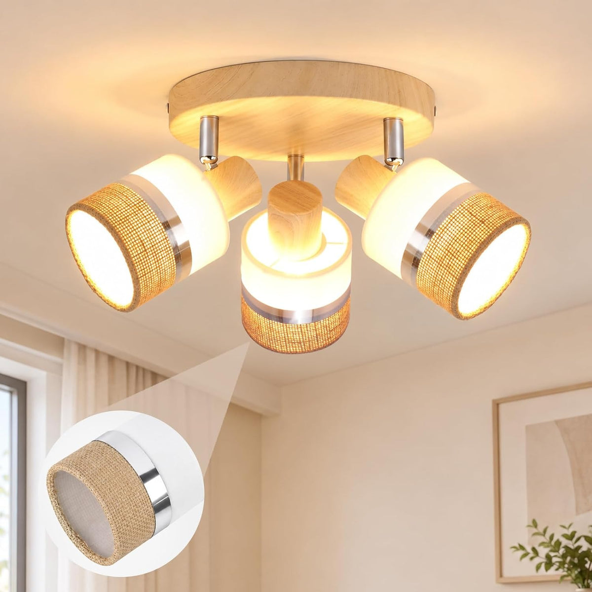 ZMH Deckenstrahler 4-1 Flammig LED Küchenlampe Deckenleuchte E14