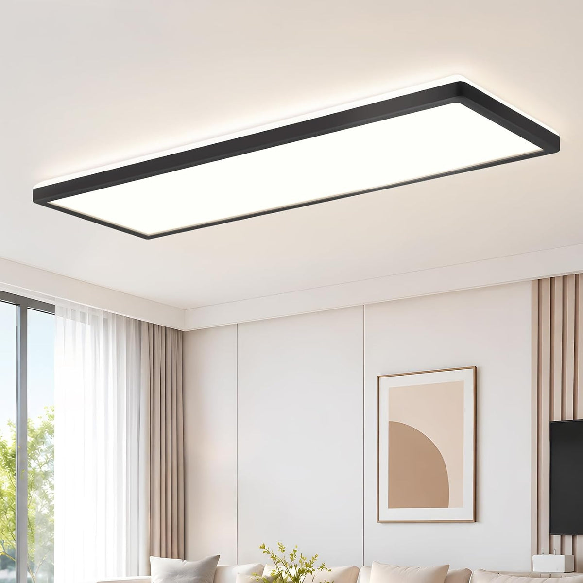 ZMH LED Deckenlampe Flach Weiß Deckenleuchte Rechteckige Küchenlampe