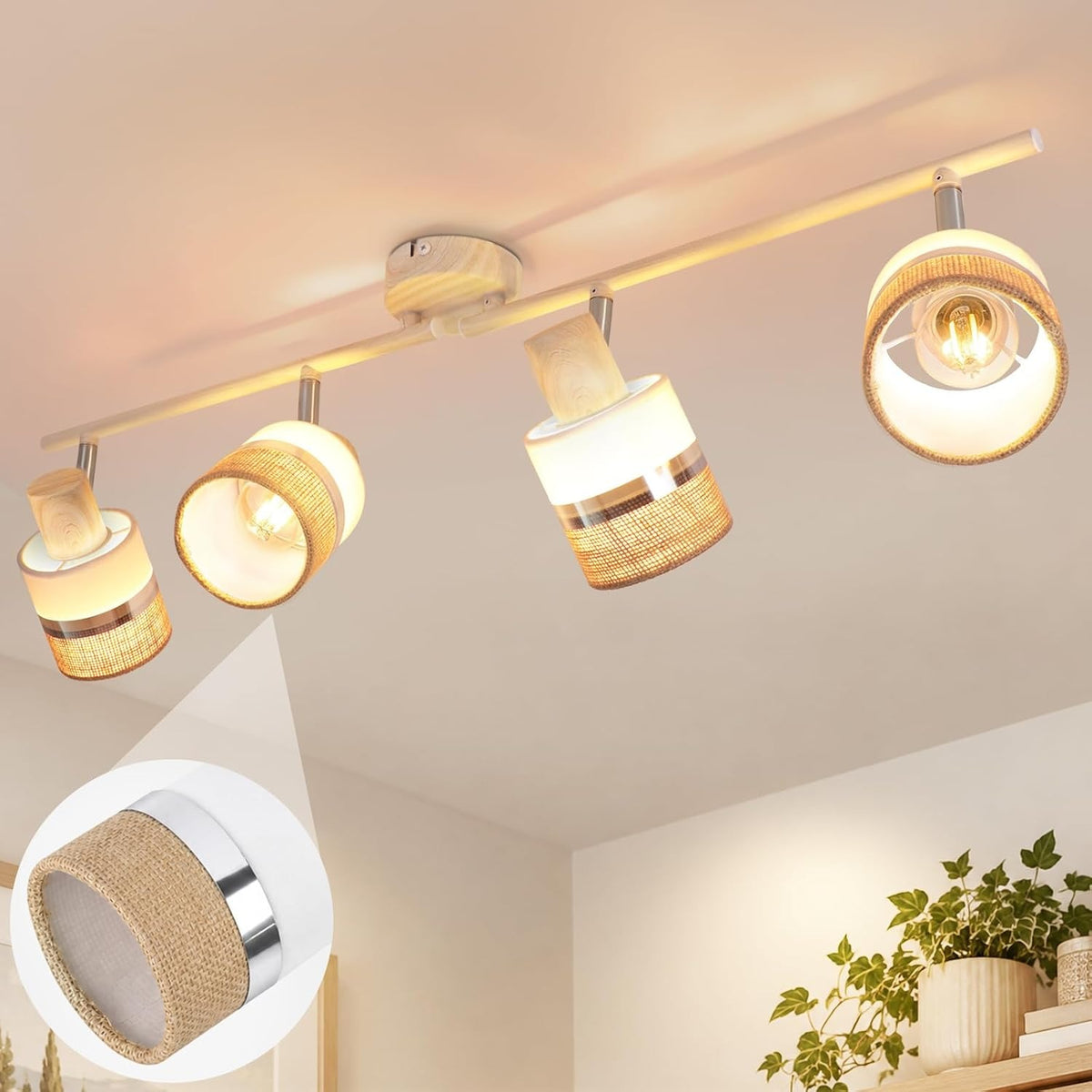 ZMH Deckenstrahler 4-1 Flammig LED Küchenlampe Deckenleuchte E14