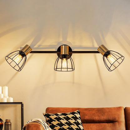 ZMH Wandleuchte Vintage Wandlampe Innen Schwarz Wandstrahler Flurlampe