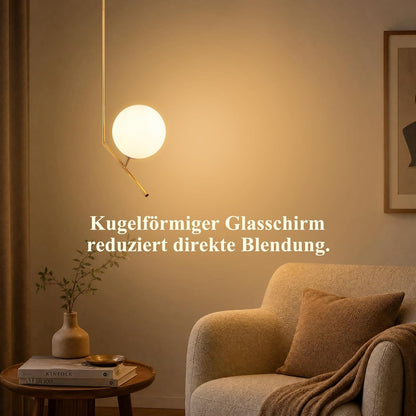 ZMH Gold Pendelleuchte Esstisch 1 Flammig Modern Hängelampe Schlafzimmer