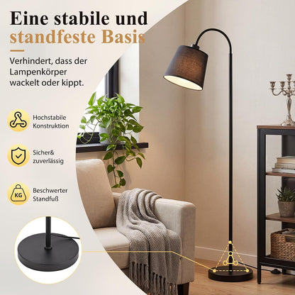 Stehlampe Wohnzimmer Bogenlampe 160 cm Stehleuchte 360° drehbarem