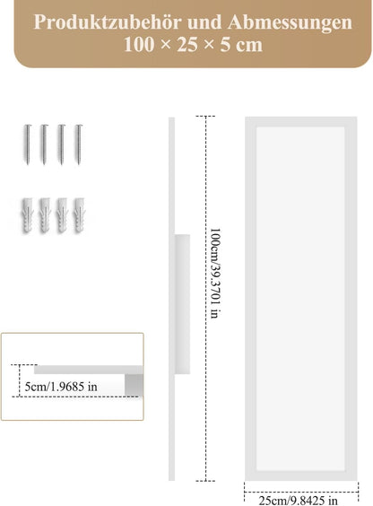 ZMH  LED Deckenleuchte 100x25cm-120x30cm Deckenlampe Panel Stufenlos Dimmbar Weiß