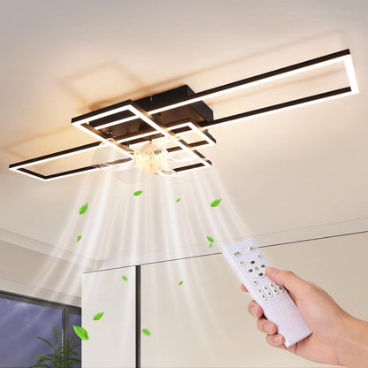 ZMH Deckenventilator mit Beleuchtung Deckenleuchte LED Deckenlampe