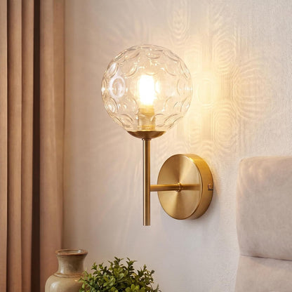 ZMH Wandleuchte Innen Wohnzimmer Wandlampe Flurlampe Gold G9 Metall