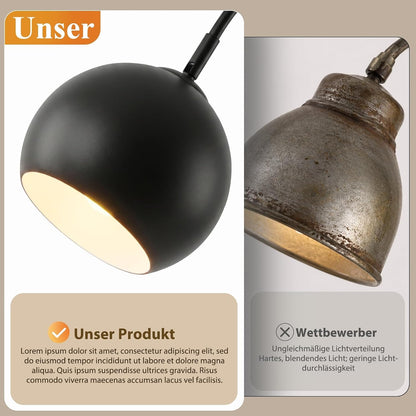 ZMH Stehlampe Wohnzimmer Bogenlampe E27 Fussschalter