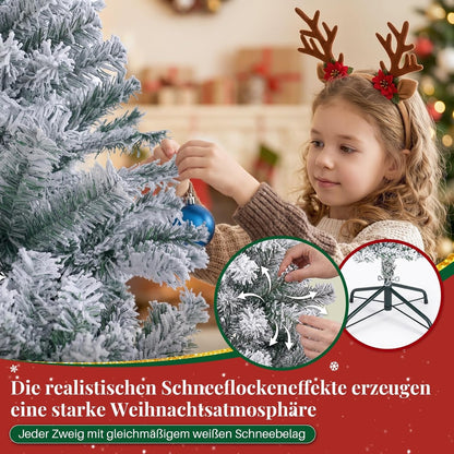 ZMH Künstlicher Weihnachtsbaum 210cm, Tannenbaum Künstlich PVC Christmas Tree