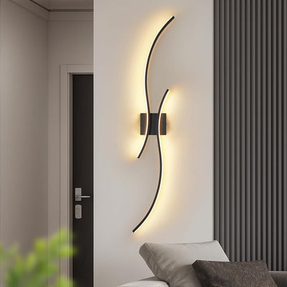 ZMH LED Wandleuchte Innen 100cm - 14W Wandlampe Schwarz Flurlampe Wand | Modern Design 3000K Warmweiß Minimalistische Wandbeleuchtung