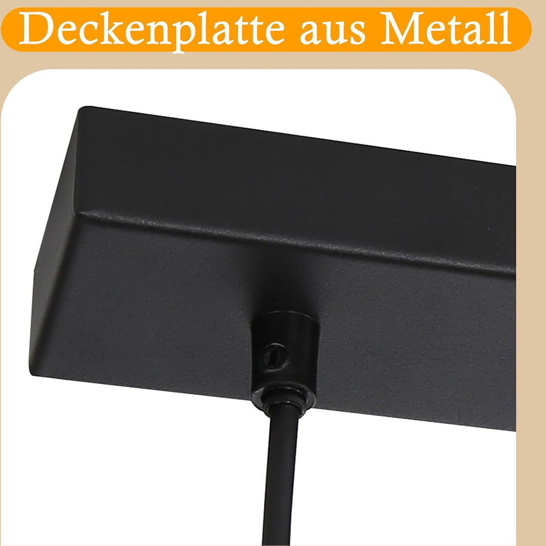 ZMH Pendelleuchte Esstisch Esszimmerlampe Vintage- Hängelampe E27 | Wohnzimmer Glas Esstischlampe Retro 3 Flammig Hängeleuchte Schlafzimmer Pendellampe Höhenverstellbar Küche ohne Leuchtmittel