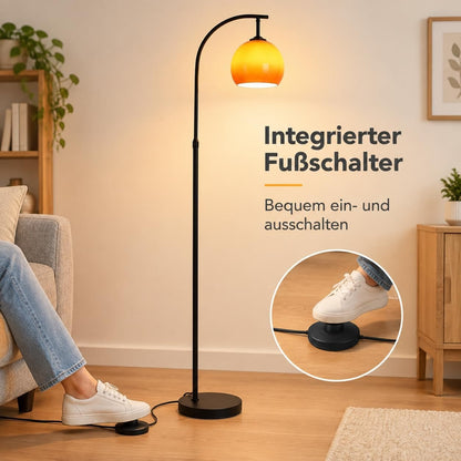 ZMH Bogenlampe Vintage Stehlampe Wohnzimmer Stehleuchte E27 Industrial