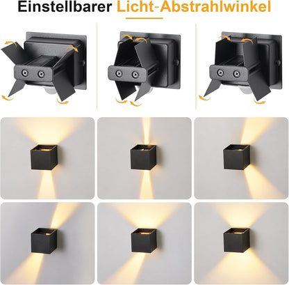 ZMH Außenwandleuchte mit Bewegungsmelder 4 Stück LED Aussenlampe 3000K