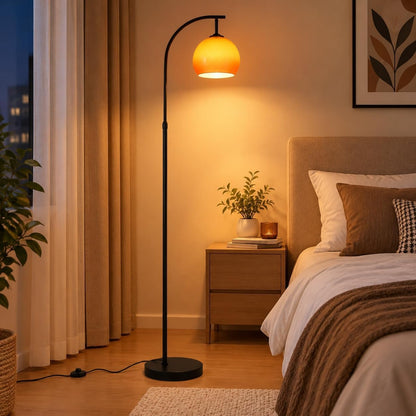ZMH Bogenlampe Vintage Stehlampe Wohnzimmer Stehleuchte E27 Industrial
