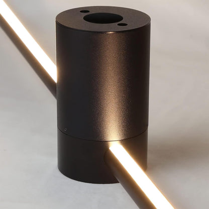 ZMH 2ER LED Wandleuchte Innen Wandlampe - Wohnzimmerlampe Schwarz Modern Design Lang 100CM Küchelampe 3000K Warmweiß Up Down Indirekt Schwenkbar Flurlampe für Schlafzimmer Wohnzimmer Flur Bett