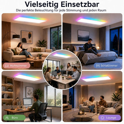 ZNM LED Panel 120x30 Cm Weiß, LED Deckenleuchte 36 W, Deckenlampe Wohnzimmer