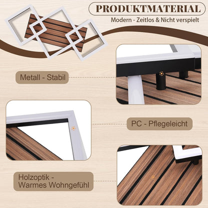 ZMH LED Deckenleuchte Wohnzimmer Deckenlampe 58CM Schwarz Wohnzimmerlampe