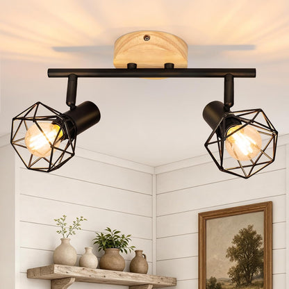 ZMH LED Deckenstrahler 1-4 Flammig Deckenlampe Schwarz Deckenleuchte
