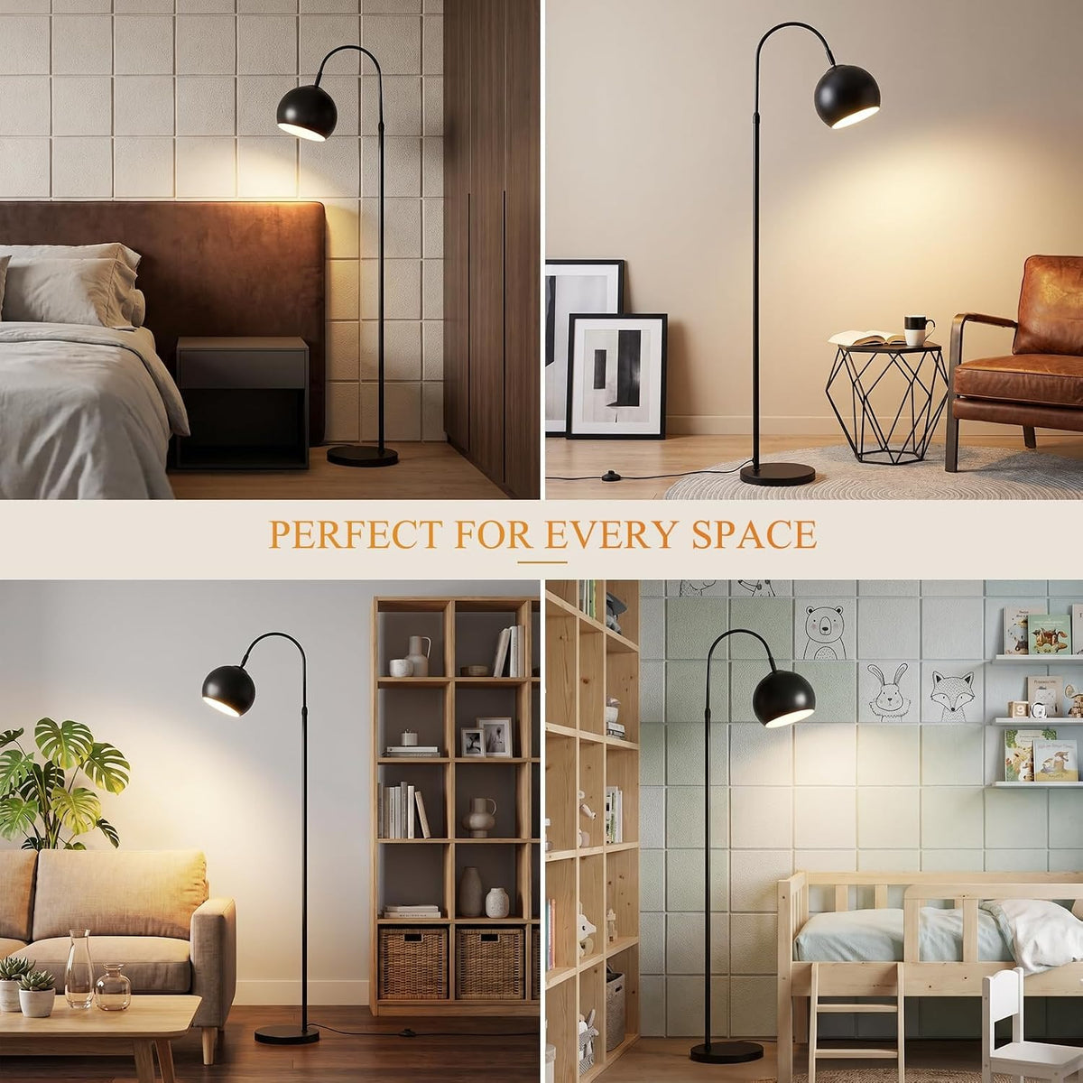 ZMH Stehlampe Wohnzimmer Bogenlampe E27 Fussschalter