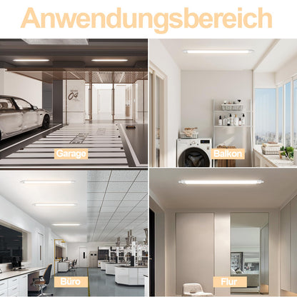 ZMH LED Feuchtraumleuchte 120CM mit Bewegungsmelder Deckenlampe - 36W Werkstattlampe IP65 Wasserfest Kellerlampe Neutralweiß 4000K Leuchtstoffröhre für Garage Werkstatt Küche Warenhaus Bad Büro