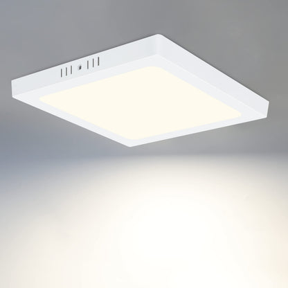 ZMH LED Deckenleuchte Flach Badezimmer 18W - Deckenlampe 4000K IP44 Schlafzimmerlampe Modern Ø23CM Eckig LED Lampe Weiß Neutralweiß Wasserfest für Flur Küche Büro Wohnzimmer