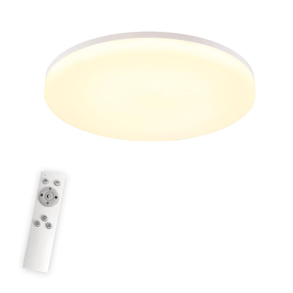 ZMH Deckenlampe LED Deckenleuchte Flach - Küchenlampe Dimmbar 18W Schlafzimmerlampe Ø22CM Schlafzimmer Deckenbeleuchtung Rund Badlampe mit Fernbedienung IP54 Flurlampe für Küche Flur Badezimmer