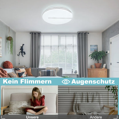 ZMH Deckenlampe LED Deckenleuchte Wohnzimmer - Ø40cm Wohnzimmerlampe Dimmbar mit Fernbedienung 44W Schlafzimmerlampe Sternenhimmel Modern Schlafzimmer Deckenbeleuchtung Rund für Küche Flur