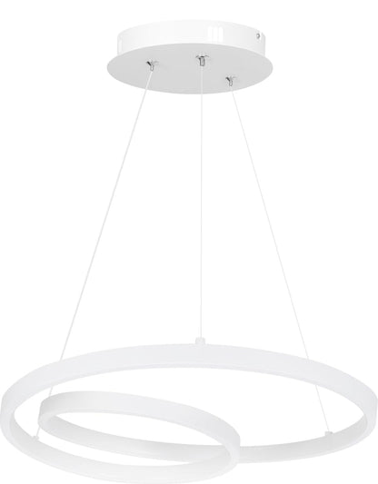 ZMH Pendelleuchte Esstisch Hängelampe LED: 40CM Weiß Hängend Lampe Dimmbar Hängeleuchte Design Esszimmerlampe Modern Esstischlampe mit Fernbedienung Pendellampe für Wohnzimmer Schlafzimmer Küche