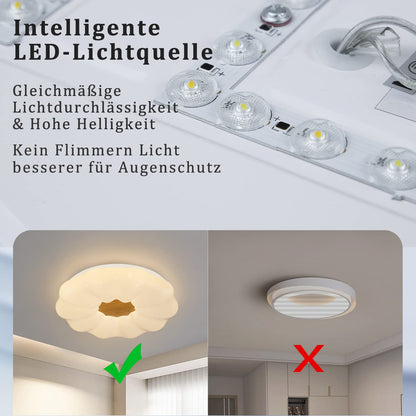 ZMH Deckenlampe LED Deckenleuchte Dimmbar - 22W Kinderzimmerlampe 40CM Rund Schlafzimmerlampe mit Fernbedienung Kinderzimmer Modern Sternenhimmel Design für Schlafzimmer Esszimmer Flur Treppenhaus