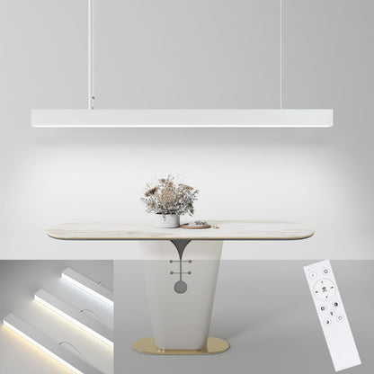 ZMH LED Pendelleuchte Esstisch H?ngelampe Dimmbar - 32W Modern Esstischlampe H?ngend 107CM H?henverstellbar mit Fernbedienung H?ngeleuchte Lang Linear Design f¨¹r Esszimmer B¨¹ro Wohnzimmer