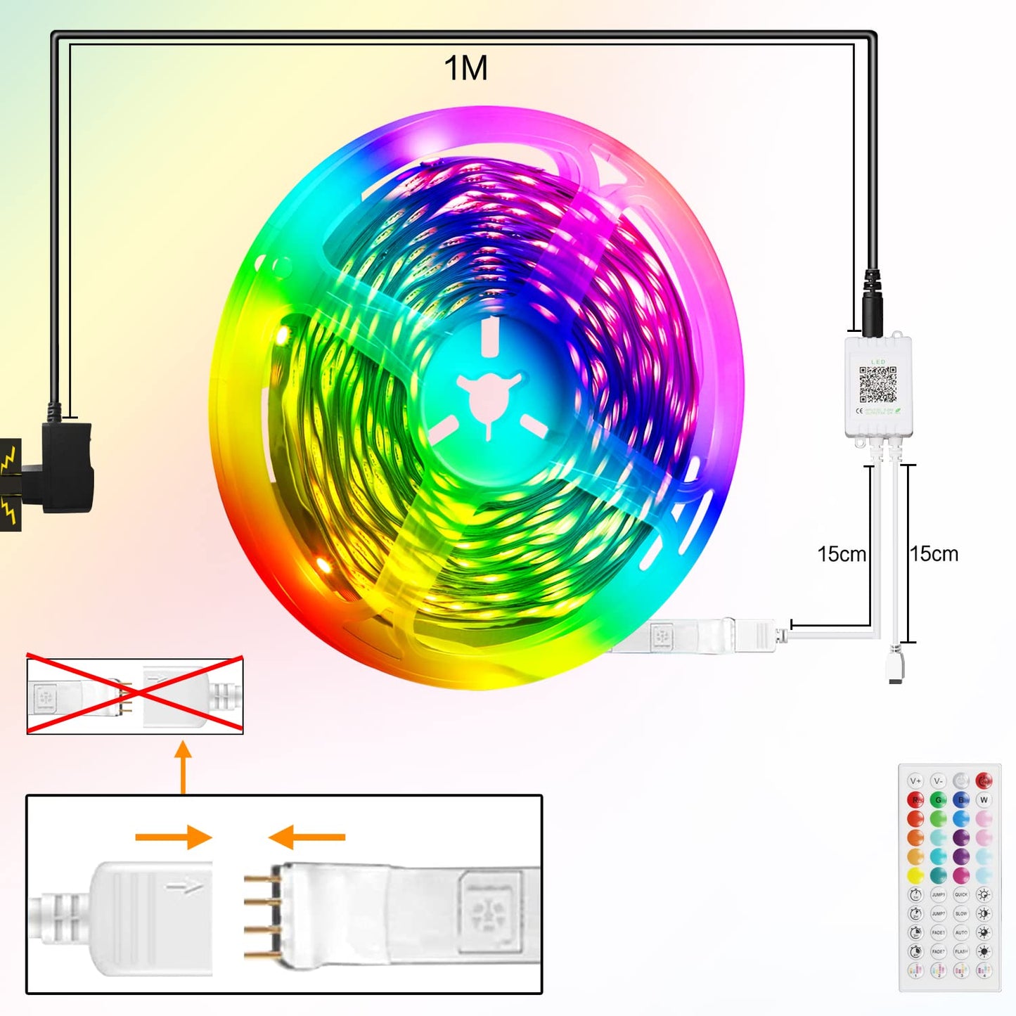 ZMH Led Streifen 10M RGB LED Strip Bluetooth LED Lichterkette Selbstklebend mit APP und Fernbedienung Smart Lichtband Timer Lichtband Fernseher Musik Sync LED Band für Zuhause Party