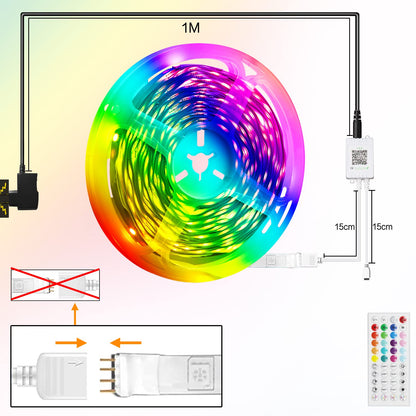 ZMH Led Streifen 10M RGB LED Strip Bluetooth LED Lichterkette Selbstklebend mit APP und Fernbedienung Smart Lichtband Timer Lichtband Fernseher Musik Sync LED Band für Zuhause Party