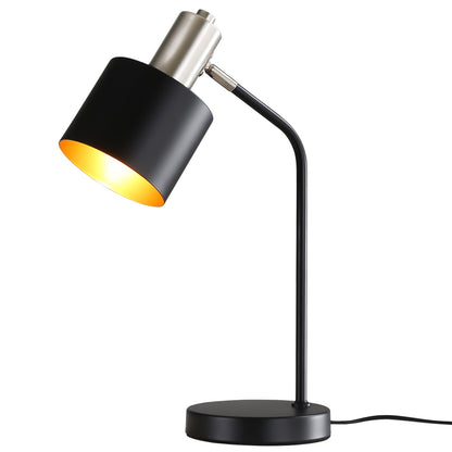 Tischlampe Vintage Nachttischlampe E27 - Tischleuchte Wohnzimmer Schwarz Gold Kabel Schreibtischlampe Retro Schwenkbar Leselampe Tisch Basic Nachtlampe Bett f¨¹r Schlafzimmer