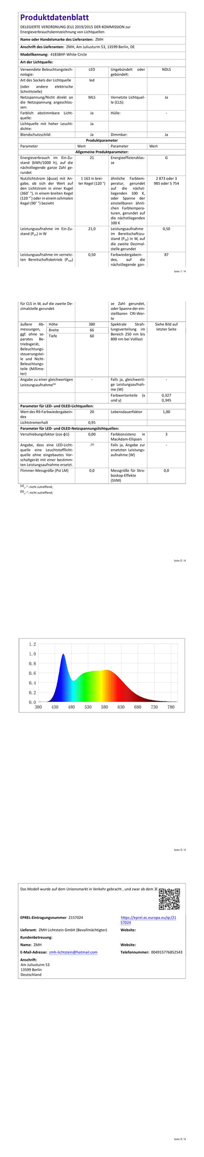 ZMH Deckenlampe LED Deckenleuchte Dimmbar - 21W Rund Wohnzimmer Deckenbeleuchtung Ø40cm Modern Sternenhimmel Schlafzimmerlampe mit Fernbedienung Wohnzimmerlampe für Schlafzimmer Küche Flur Büro