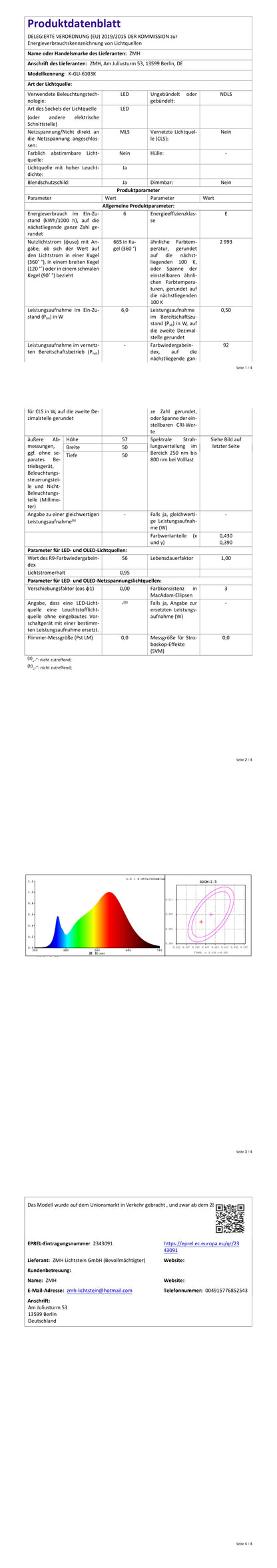 ZMH GU10 LED Warmweiss 6W Leuchtmittel Lampe Ersetzt 60W Glühbirne 3000K Energiesparlampe Abstrahlwinkel 110° Spot Nicht Dimmbar Reflektor Birne Glühlampen Strahler Spot LED GU10 10 pack