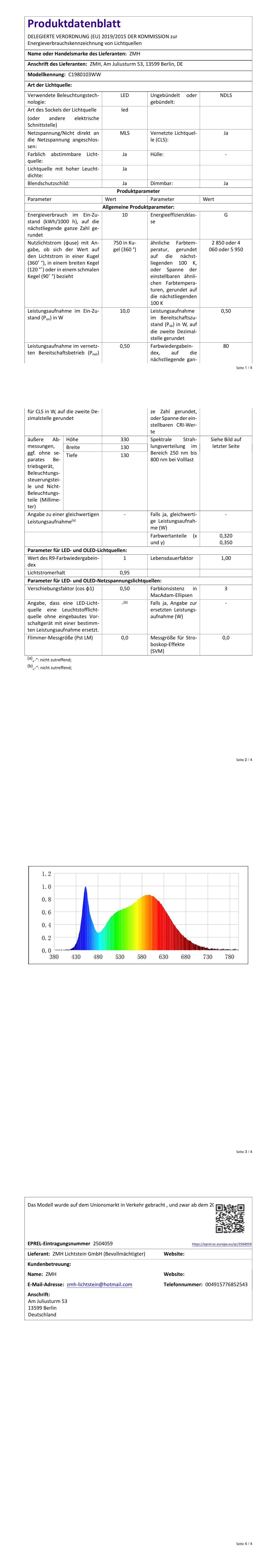 ZMH LED Tischlampe dimmbar Wohnzimmer Tischleuchte Schwarz - 10W Moderne Nachttischlampe mit Schalter in Spiral Design Schlafzimmer Bettlampe aus Metall 3M Kabel Schreibtischlampe Kinderzimmer ZMH-Lichtstein