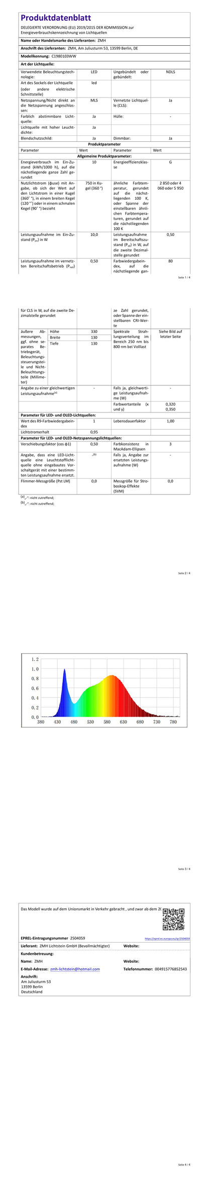 ZMH LED Tischlampe dimmbar Wohnzimmer Tischleuchte Schwarz - 10W Moderne Nachttischlampe mit Schalter in Spiral Design Schlafzimmer Bettlampe aus Metall 3M Kabel Schreibtischlampe Kinderzimmer ZMH-Lichtstein