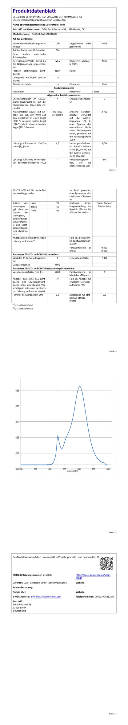 ZMH  6er LED Glühbirne Lampe: E14 Vintage Edison Glühlampe Warmweiß Filament Leuchtmittel G45 2700K Bulbs 4W Retro Birne Hochwertiges Glas Energiesparlampe für Hotel Café Haus Bar